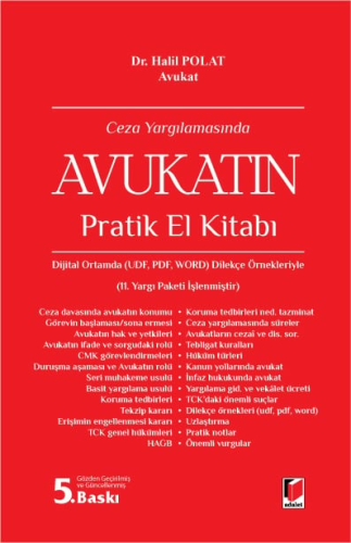 Hukuk Kitapları, - Adalet Yayınevi - Avukatın Pratik El Kitabı