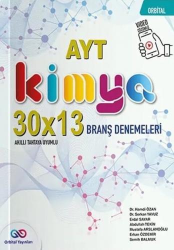 Orbital Yayınları AYT Kimya 30 x 13 Branş Denemeleri Hamdi Özkan