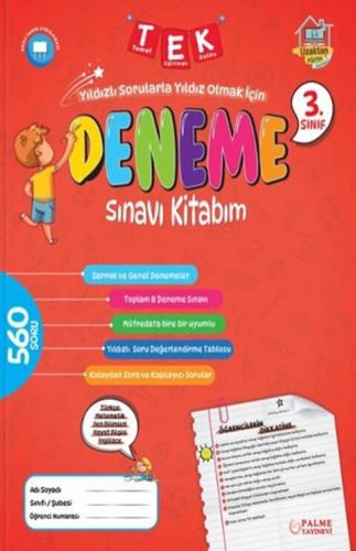 Palme Yayınları 3. Sınıf Tek Deneme Sınavı Kitabım Komisyon