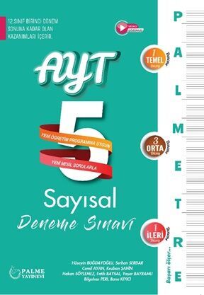 Palme Yayınları AYT Sayısal 5 Deneme Komisyon