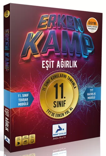 Paraf Yayınları 11. Sınıf Eşit Ağırlık Erken Kamp Tekrar Modülü
