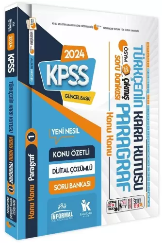 İnformal Yayınları 2024 KPSS Türkçenin Kara Kutusu Paragraf-1 Konu Kon