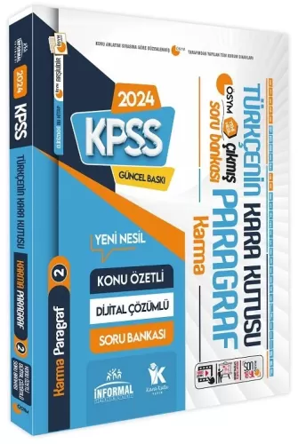 İnformal Yayınları 2024 KPSS Türkçenin Kara Kutusu Paragraf 2 Konu Öze