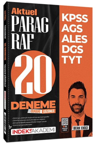 İndeks Akademi 2026 KPSS MEB-AGS ALES DGS TYT Aktüel Paragraf 20 Deneme Çözümlü