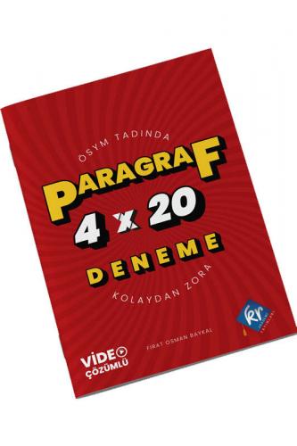 KR Akademi Paragraf 4x20 Deneme Video Çözümlü Fırat Osman Baykal