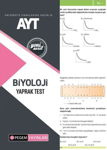 Pegem Yayınları AYT Biyoloji Yaprak Test