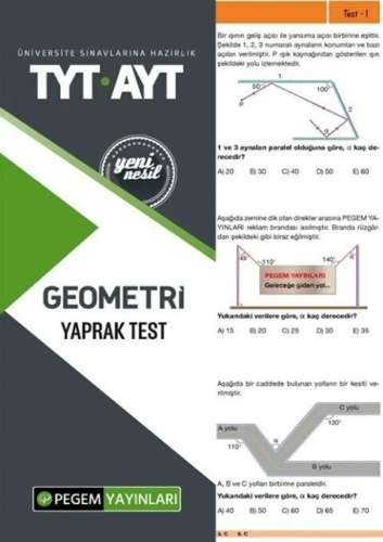 TYT AYT Soru Kitapları,TYT - AYT Yaprak Testler, - Pegem Sınav Kitapla