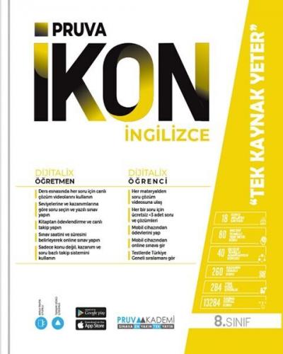 5-8. Sınıf Kitapları - Pruva Akademi 8. Sınıf İngilizce İkon Konu Anla