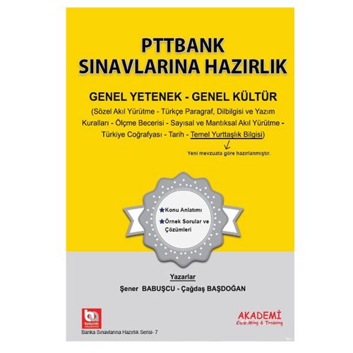 KELEPİR PTTBANK Sınavlarına Hazırlık Genel Yetenek Genel Kültür Şenol 