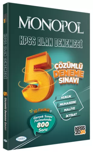Monopol Yayınları 2024 KPSS A Grubu Fasikül 5 Deneme Çözümlü Komisyon