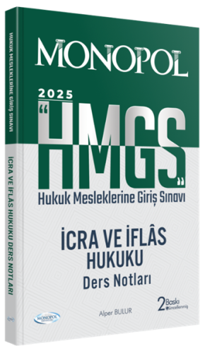 Monopol Yayınları 2025 HMGS İcra ve İflas Hukuku Ders Notları