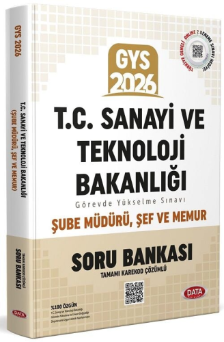 Data Yayınları 2026 T.C. Sanayi ve Teknoloji Bakanlığı GYS Şube Müdürü - Şef - Memur Soru Bankası