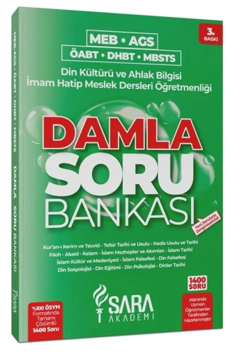 Şara Akademi 2025 ÖABT MEB-AGS DHBT MBSTS Din Kültürü ve Ahlak Bilgisi Damla Soru Bankası Çözümlü