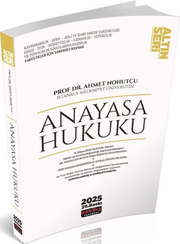 HMGS, Hakimlik Sınavları, - Savaş Yayınevi - Anayasa Hukuku Konu Anlat