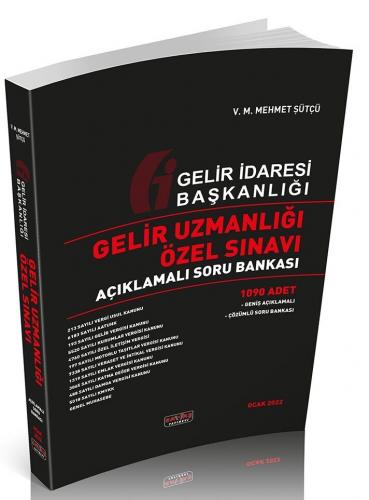Savaş Yayınları 2022 Gelir Uzmanlığı Özel Sınavı Açıklamalı Soru Bankası