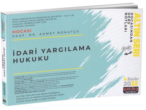 İdari Yargılama Hukuku Hocasından Ders Notları Ahmet Nohutçu