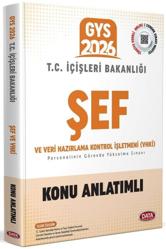 Data Yayınları 2026 T.C. İçişleri Bakanlığı Şef ve VHKİ GYS Konu Anlatımlı