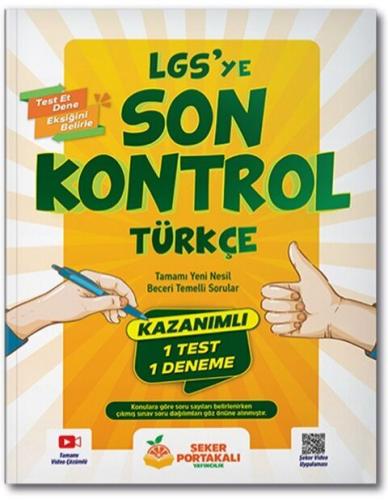 Şeker Portakalı Yayınları 8. Sınıf LGS ye Son Kontrol Türkçe Komisyon
