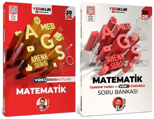 Yediiklim Yayınları 2026 MEB-AGS Ahenk Serisi Sayısal Yetenek-Matematik Video Ders Notları ve Soru Bankası 2'li Set