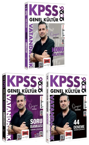 Yargı Yayınları 2026 KPSS Vatandaşlık Konu  Soru Bankası ve 44 Deneme 3'lü Set