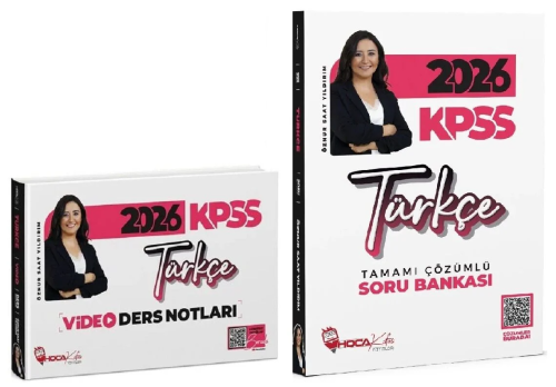 Hoca Kafası Yayınları 2026 KPSS Türkçe Video Ders Notları ve Soru Bankası 2'li Set
