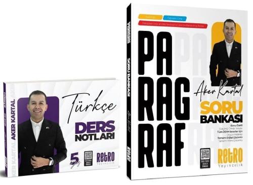 Retro Yayıncılık 2026 KPSS Türkçe 5Yüz Ders Notları ve Paragraf Soru Bankası 2'li Set