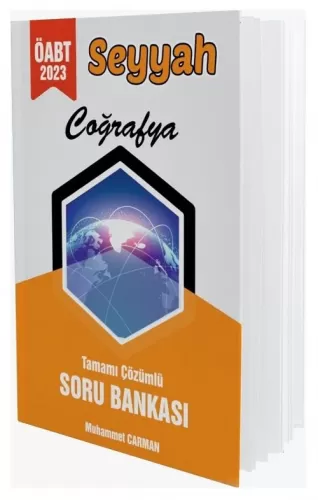 Muhammet Carman 2023 ÖABT Coğrafya Öğretmenliği Seyyah Soru Bankası Çö