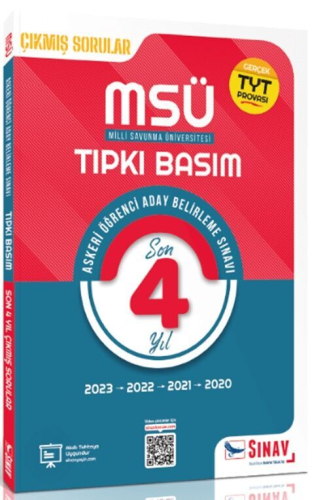 Sınav Yayınları TYT MSÜ Tıpkı Basım Son 4 Yıl Çıkmış Çözümlü Sorular