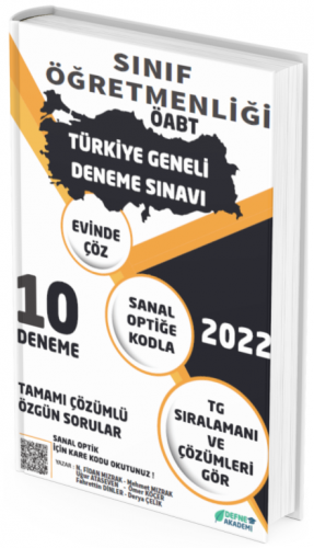 Defne Akademi 2022 ÖABT Sınıf Öğretmenliği Türkiye Geneli 10 Deneme Ko