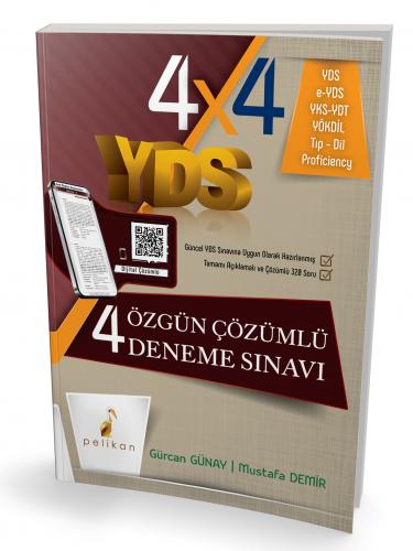 Pelikan Yayınları YDS 4x4 Özgün Çözümlü Deneme Sınavı Gürcan Günay, Mu