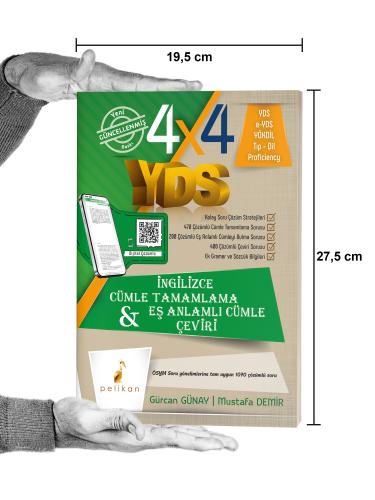 4x4 YDS Seti 1. Kitap Cümle Tamamlama, Çeviri ve Eş Anlamlı Cümle Gürc