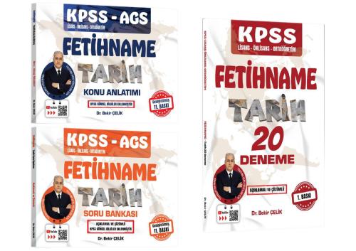 KPSS AGS FETİHNAME Tarih Konu Anlatımı Soru Bankası ve 20 Deneme Seti
