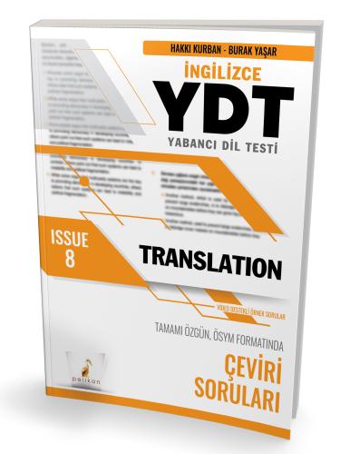 YDT İngilizce Translation Issue 8 Hakkı Kurban