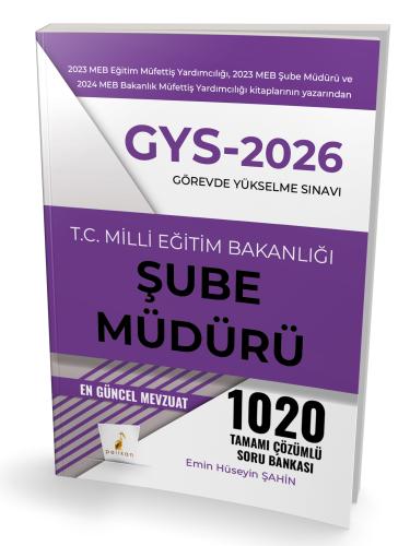 GYS 2026 Görevde Yükselme Sınavı T.C. Milli Eğitim Bakanlığı Şube Müdürü Tamamı Çözümlü Soru Bankası