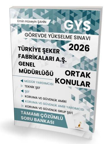 2026 GYS Türkiye Şeker Fabrikaları A.Ş Genel Müdürlüğü Tamamı Çözümlü Soru Bankası