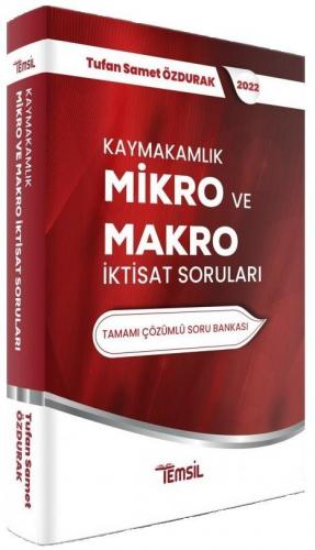 Temsil Yayınları 2022 Kaymakamlık Mikro ve Makro İktisat Soru Bankası Çözümlü