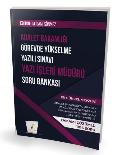 GYS Adalet Bakanlığı Görevde Yükselme Yazılı Sınavı Yazı İşleri Müdürü Soru Bankası