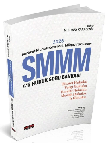 Savaş Yayınları 2026 Serbest Muhasebeci Mali Müşavirlik Sınavı SMMM 5’li Hukuk Soru Bankası