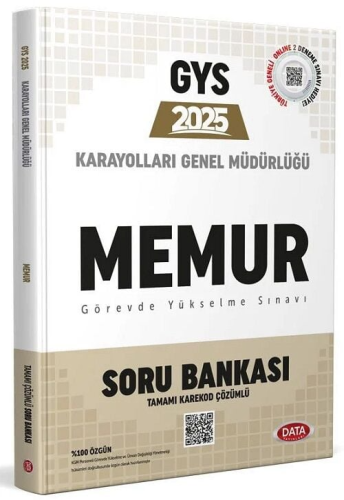 Data Yayınları 2025 Karayolları Genel Müdürlüğü Memur GYS Soru Bankası