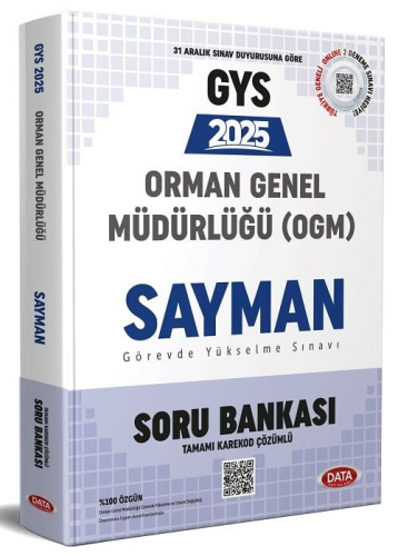 Data Yayınları 2025 Orman Genel Müdürlüğü Sayman Görevde Yükselme Sınavı Soru Bankası