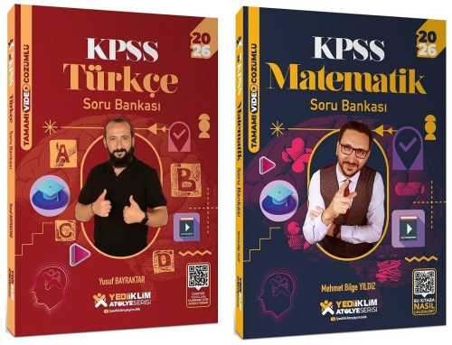Yediiklim Yayınları 2026 KPSS Matematik ve Türkçe Atölye Soru Bankası 2'li Set