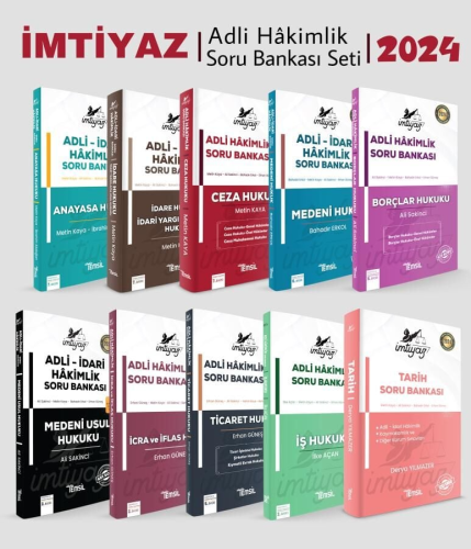Temsil Yayınları 2024 İmtiyaz Adli Hâkimlik Soru Bankası 10'lu Set
