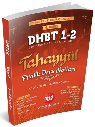 Tahayyül Yayınları DHBT 1 2 Pratik Ders Notları