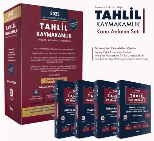 TAHLİL Kaymakamlık Sınavına Hazırlık Konu Anlatım Seti