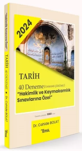 Temsil Yayınları 2024 Hakimlik, Kaymakamlık Tarih 40 Deneme Çözümlü Ca
