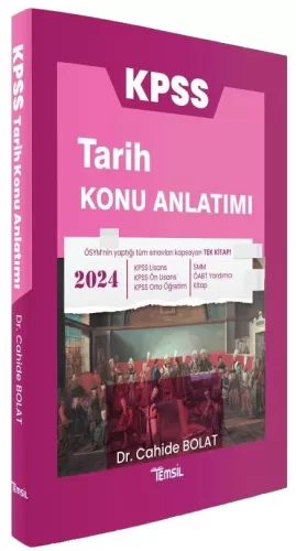 Temsil Yayınları 2024 KPSS Tarih Konu Anlatımı Cahide Bolat