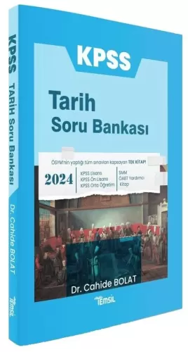 Temsil Yayınları 2024 KPSS Tarih Soru Bankası Cahide Bolat