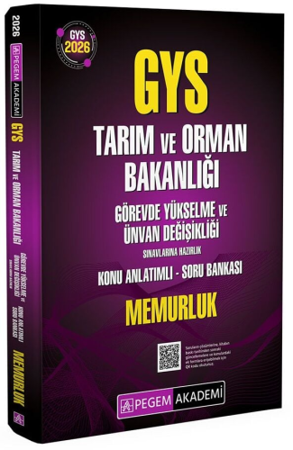 Pegem Yayınları 2026 Tarım ve Orman Bakanlığı Memurluk Konu Anlatımlı Soru Bankası Görevde Yükselme