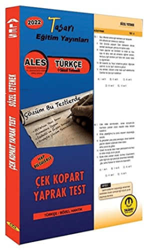 SÜPER FİYAT 2022 ALES Türkçe Çek Kopar Yaprak Test Tasarı Yayınları