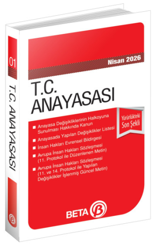 Kanun Metinleri - T.C. Anayasası - Komisyon - Beta Yayıncılık